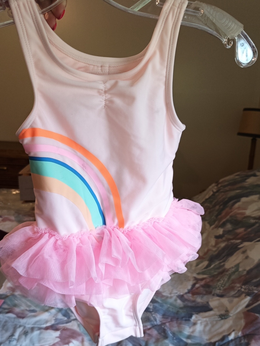 Cat & Jack Pink Rainbow Tutu One-Piece